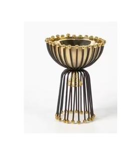 ชามใบสีทองทำมือชามอลูมิเนียม dryfruits ขนมช็อคโกแลตที่เสิร์ฟหรูหราจานโลหะของตกแต่งงานแต่งงาน - Product Image 6