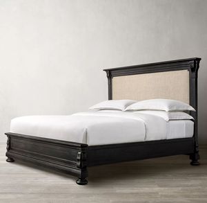 French Style Antique Bedroom Furniture king <b>Queen</b> <b>Size</b> Adult Wooden Double Oak Wood <b>Beds</b> - Product Image 6
