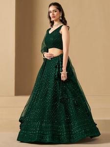 Nouvelle Collection Manches Courtes Mariage Lehenga Choli pour Femme et Fille Porter à Prix Abordable Pakistanais Lehenga Choli - Product Image 3