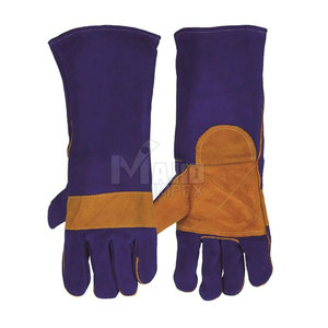 Gants de soudage professionnels résistants à la chaleur, gants de travail en cuir pour la construction industrielle, gants de soudage résistants à la chaleur - Product Image 2