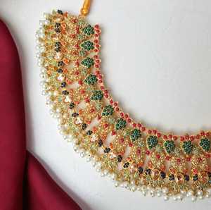 Chuang Mei moda perla corazón nupcial conjunto mujer Acero inoxidable platino plateado collar pendiente boda fiesta joyería - Product Image 2