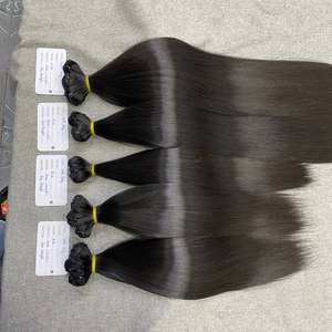 Tissage de cheveux naturels vietnamiens lisses et soyeux, disponible en longueurs étirées de 12, 14, 16, 18, 20, 22, 24, 28 pouces - Product Image 5