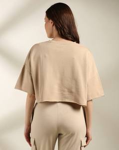 เสื้อยืดทรงบ็อกซี่สำหรับผู้หญิงรุ่นใหม่ล่าสุด |   เสื้อยืดแขนสั้นลำลองผ้าฝ้าย 100% สำหรับฤดูร้อน |   เสื้อยืดผู้หญิงสั่งทำขายส่ง - Product Image 3