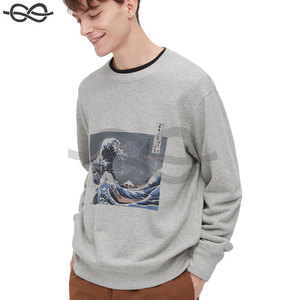 เสื้อฮู้ดผ้าฟลีซคอตตอน 100% คุณภาพสูงสำหรับฤดูหนาว  แบบคอกลม  ใส่ได้ทั้งชายและหญิง  สไตล์ลำลอง  พร้อมสกรีนโลโก้ตามสั่ง - Product Image 4