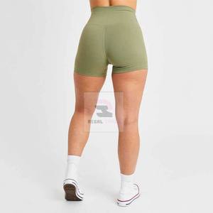 Pantalones cortos de Yoga de LICRA de cintura alta para mujer Pantalones cortos de fitness transpirables con colores personalizados - Product Image 2