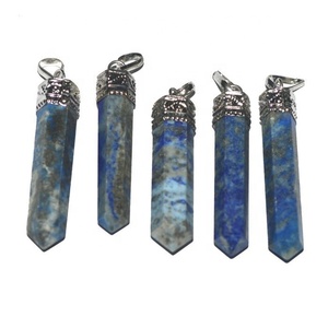 Pendentifs crayon pierre de soleil | Pendentif en pierre précieuse sculptée en gros - Product Image 5