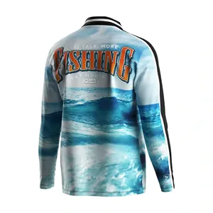 Camiseta Deportiva de Poliéster para Hombre con Protección Solar UPF 50, Secado Rápido y Estampado por Sublimación, Personalizable para Invierno OEM/ODM - Product Image 4