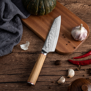 Venta al por mayor de cuchillos de cocina profesional mango de madera de olivo personalizado calidad superior de acero de Damasco cuchillo de Chef OEM ODM servicio - Product Image 3