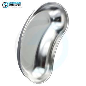 Plato de riñón de acero inoxidable Soporte de instrumento quirúrgico manual con diseño curvo Durable Reutilizable para uso en cirugía general - Product Image 2
