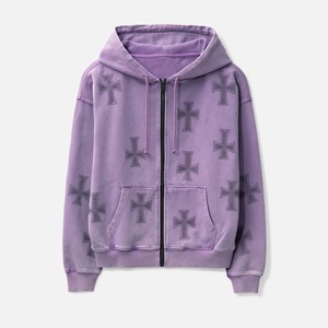 Sudadera con Capucha Personalizada de Alta Calidad, Diseño Personalizado, 100% Algodón, con Cierre, para Hombre, con Pedrería, Unisex, Fabricante de Pakistán - Product Image 5