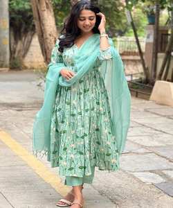 Pakistani Sonia Women Dresses Ready Made Girls Ladies <b>Suits</b> Vintage <b>Short</b> Party Wear Wholesale price gown with dupatta set - Product Image 2