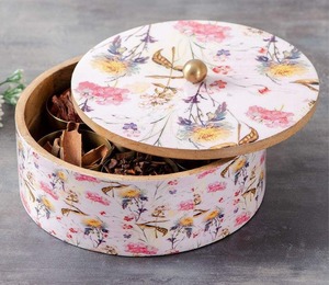 Organisateur d'épices durable Masala Dabba en bois rustique à la demande avec couvercle rotatif ou coulissant disponible pour un approvisionnement mondial - Product Image 3