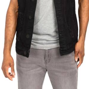 Chaleco vaquero portátil cómodo de alta calidad para hombre, última moda informal, relleno de algodón transpirable de talla grande para otoño - Product Image 3