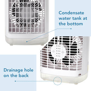 Nouvelle lampe de nuit LED, petit refroidisseur d'air domestique, ventilateur électrique portable avec 3 vitesses, climatiseur à piles - Product Image 1