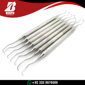 Juego de 7 Piezas de Instrumentos Quirúrgicos de Acero Inoxidable para Rellenos Dentales de Composite, Reutilizables, con Empuñadura Ergonómica, Certificación CE - Product Image 6