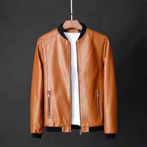 Blouson bombardier long en cuir pour homme Manteau en cuir pleine longueur de qualité supérieure - Product Image 6