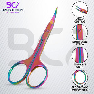Couleur arc-en-ciel bon fournisseur 2025 matériau en acier inoxydable de qualité Highland utilisé dans les salons pour les ciseaux à cuticules de soins personnels - Product Image 6