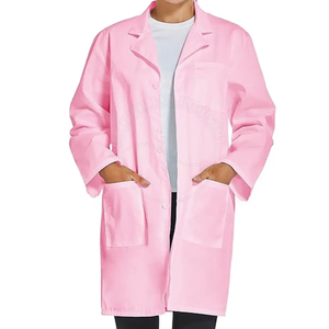 Medical Lab <b>Doctor</b> <b>Coats</b> Jacket Uniform Female <b>Doctors</b> <b>Pink</b> Long <b>Coat</b> - Product Image 1