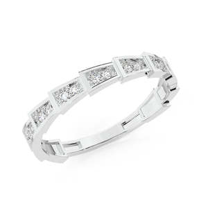 Anillos de Plata de Ley 925 de Primera Calidad para Mujer, Anillo para Hombre con Baño de Rodio y Diamante de Corte Princesa, Joyería Fina - Product Image 1