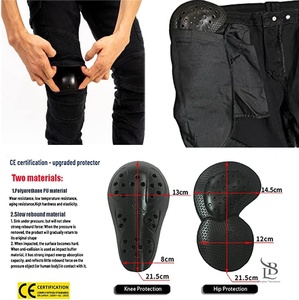 Pantalones de montar en motocicleta Moto Motocross Ciclismo Jeans Seguridad Rodilla Cadera Extraíble Blindado Todas las estaciones para hombres al por mayor - Product Image 5