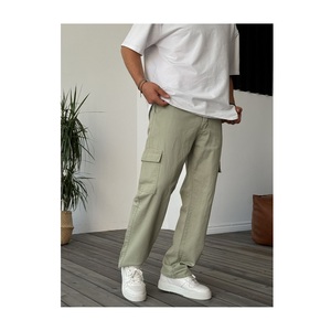 Men's Hip Hop Woven Washed <b>Denim</b> Jeans Wide Leg Cargo Pants 100% Cotton Streetwear <b>Trousers</b> - Product Image 2