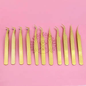 High Quality Fiber Tip Eyelash Extension Tweezer Fine X Mega Boot Volume 90 degree Non Slip Lightweight Lash <b>Tool</b> - Product Image 3