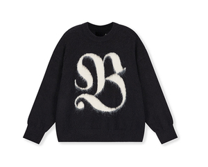 Suéter de Hombre Personalizado con Diseño Jacquard de Mohair, Diseño de Contraste de Color, Suéter de Mohair de Moda 2025, OEM - Product Image 1