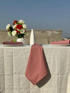 Ensemble de serviettes en coton de couleur unie faites à la main classique taille personnalisée carré Table décor serviettes lavables pour un usage de mariage à la maison - Product Image 6