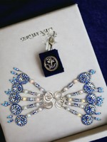 DAFNI BIG PAZAR Porte-clés mousquetons en alliage, peints à la main et gaufrés, avec embouts émaillés uniques et forme 3D, de style mode, d'Istanbul