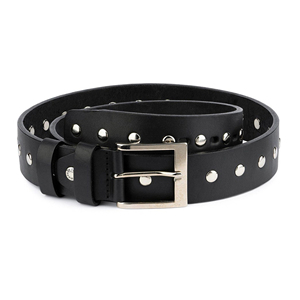 Cinturones de cuero con tachuelas a la moda más vendidos, elegantes cinturones de cuero para hombres con piedra del Rin, cinturones de cuero con hebilla de aleación - Product Image 6