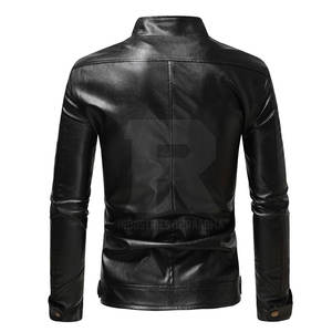 Chaqueta de Cuero para Hombre, Estilo Vintage, Diseño Elegante y Minimalista, Uso Diario, Corte Ajustado - Product Image 2