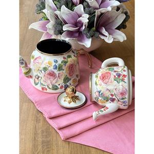 Teiera in smalto rosa