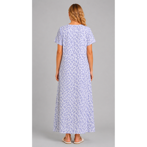 Camisón Largo Floral de Rayón para Mujer, Ropa de Dormir Suave y Transpirable de EVOLOVE X VENUS - Product Image 4