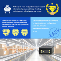Barato estacionario EMT6431M escáner de código de barras interfaz USB 1D 2D lector de códigos QR para logística en Stock