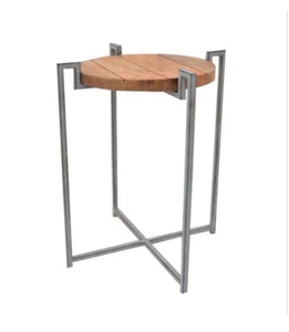 Design créatif moderne Table d'appoint de luxe à ossature métallique et en bois Meubles de table d'angle pour salon et hôtel - Product Image 1