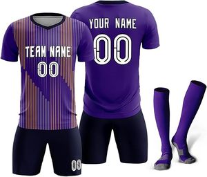 Uniforme de Fútbol Personalizado de Alta Calidad para Hombre, Conjunto Transpirable con Cuello en V, Ropa Deportiva de Verano para Equipos de Fútbol, Servicio OEM - Product Image 1