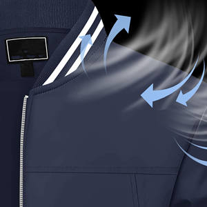 Veste à capuche Letterman Varsity bicolore personnalisée en violet noir-blanc Full-Snap Bomber Style Soccer Wear - Product Image 4