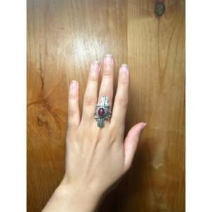 Kobe Martinez Purple Spiny Oyster Sterling Silver <b>Adjustable</b> <b>Ring</b> Rose Gold Plated Casual Bezel Setting Natural Gemstones Gift - Product Image 1