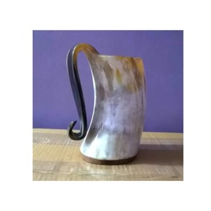 Chope à bière en corne Unique de meilleure qualité à vendre, tasse à boire en corne de luxe avec poignée à prix inférieur, chope en corne de buffle - Product Image 6