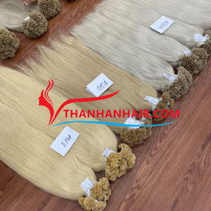 Top vente 2025 produits kératine pointe Extensions de cheveux pointe plate cheveux blond couleur vietnamien cheveux humains en gros - Product Image 3