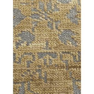 Alfombras de Lana Anudadas a Mano Savana, Gris y Negro, Estilo Boho, Medallón Abstracto Rectangular para el Hogar, para Sala de Estar, Pasillo - Lca-63 - Product Image 3