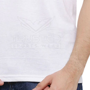 Camiseta duradera de secado rápido para hombre de último diseño, Color sólido, 100% algodón, ropa para exteriores, camiseta Ringer - Product Image 6