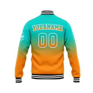 Custom Wool and Leather Varsity <b>Jacket</b> for High School Teams Classic Letterman Style with Front Embroidery Logo and Stand Collar - Product Image 3