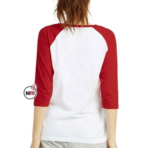 Gran oferta de calidad superior, camisa de manga larga de dos tonos de algodón para mujer, camisa en blanco sólida con cuello redondo para mujer - Product Image 5