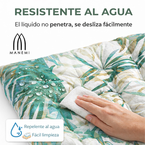 Cuscino Trapuntato per Sedia 40x40x5 Cm Idrorepellente con Motivo Floreale per Uso Interno ed Esterno, Supporto Lombare con Imbottitura in Fibra di Poliestere - Product Image 6