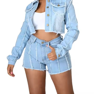 Custom Logo New Brand Summer womens casual paper <b>bag</b> shortsSummer Solid Foil Coated Breathable Denim Shorts <b>Outdoor</b> Fashion Wear - Product Image 1