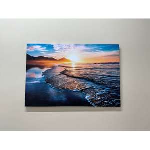 Arte Impreso en Lienzo: Decoración de Pared con Vista de Paisaje Marino al Atardecer Costero, Lienzo Enrollado - Product Image 1
