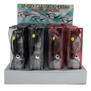 Unisex Slim <b>Readers</b> with Clear Blue Red Yellow Green Frames and PC <b>Glass</b> Lenses Assorted Diopters - Product Image 1