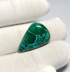 100% naturel chrysocolle Malachite Cabochon Azurite Malachite pierre précieuse Malachite chrysocolle lâche pierres précieuses bijoux 22 CTS fantaisie - Product Image 2