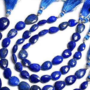 Perles de pierre précieuse Lapis Lazuli bleu en forme de poire à facettes de qualité AAA en vrac pour la fabrication de bijoux en gros - Product Image 3